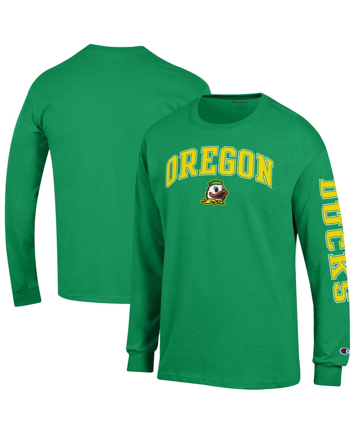 Champion Men's Green Oregon Ducks Arch Over Logo 2-Hit Long Sleeve T-Shirt - Green