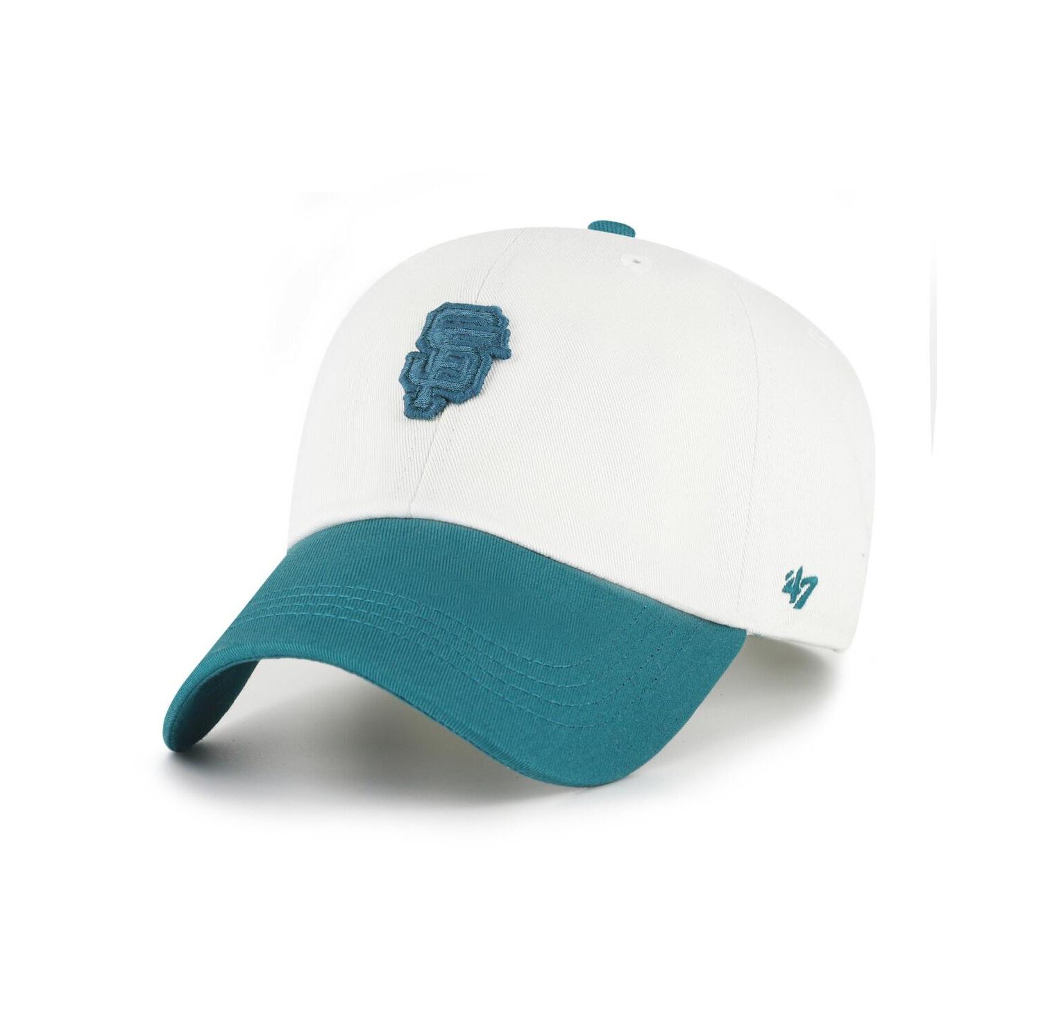 Men's White/Teal San Francisco Giants Contemporary Tonal Clean Up Adjustable Hat