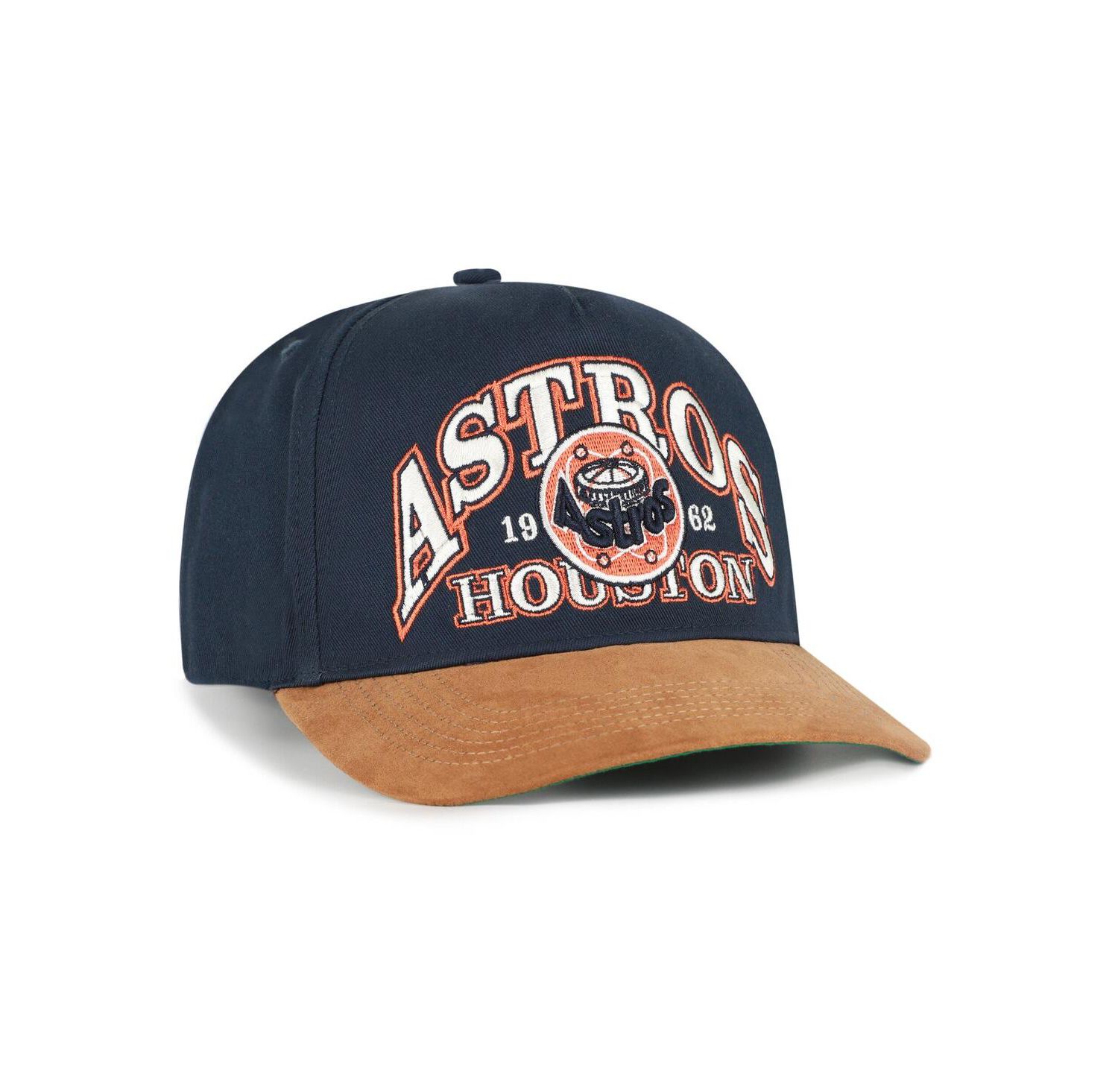 Men's Navy/Brown Houston Astros Cooperstown Break Wood Suede Hitch Adjustable Hat