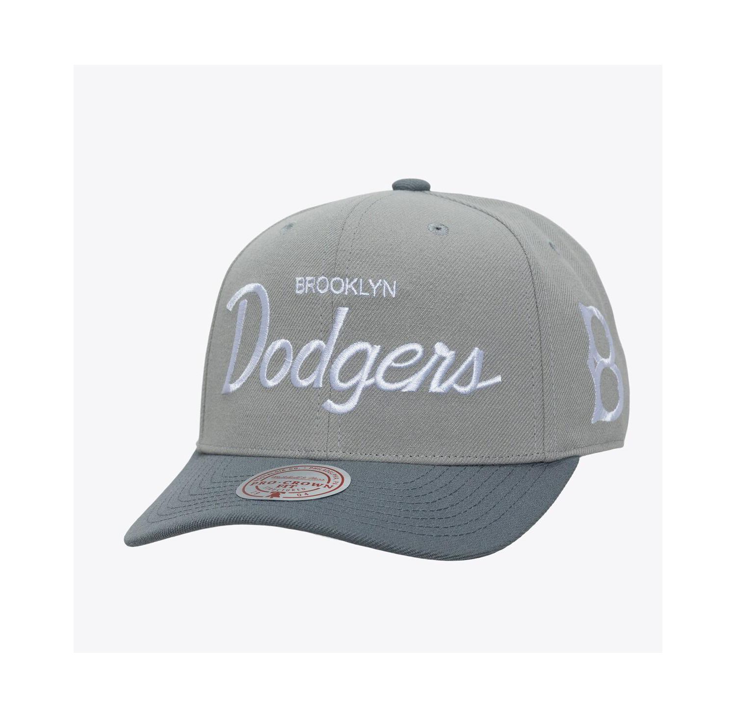 Men's Gray Brooklyn Dodgers Cooperstown Thunderstorm Head Coach Pro-Crown Adjustable Hat
