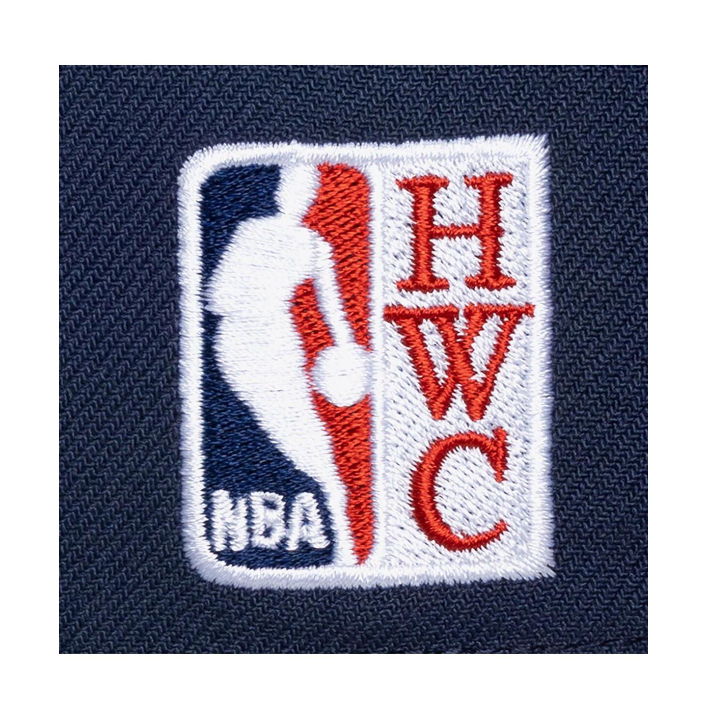 Мужская кепка Mitchell & Ness Navy Golden State Warriors Hardwood Classics Legendary Away Pro-Pinch Adjustable Hat — фото 3