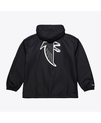 Men's Black Atlanta Falcons Coaches Full-Snap Hooded Windbreaker Jacket
