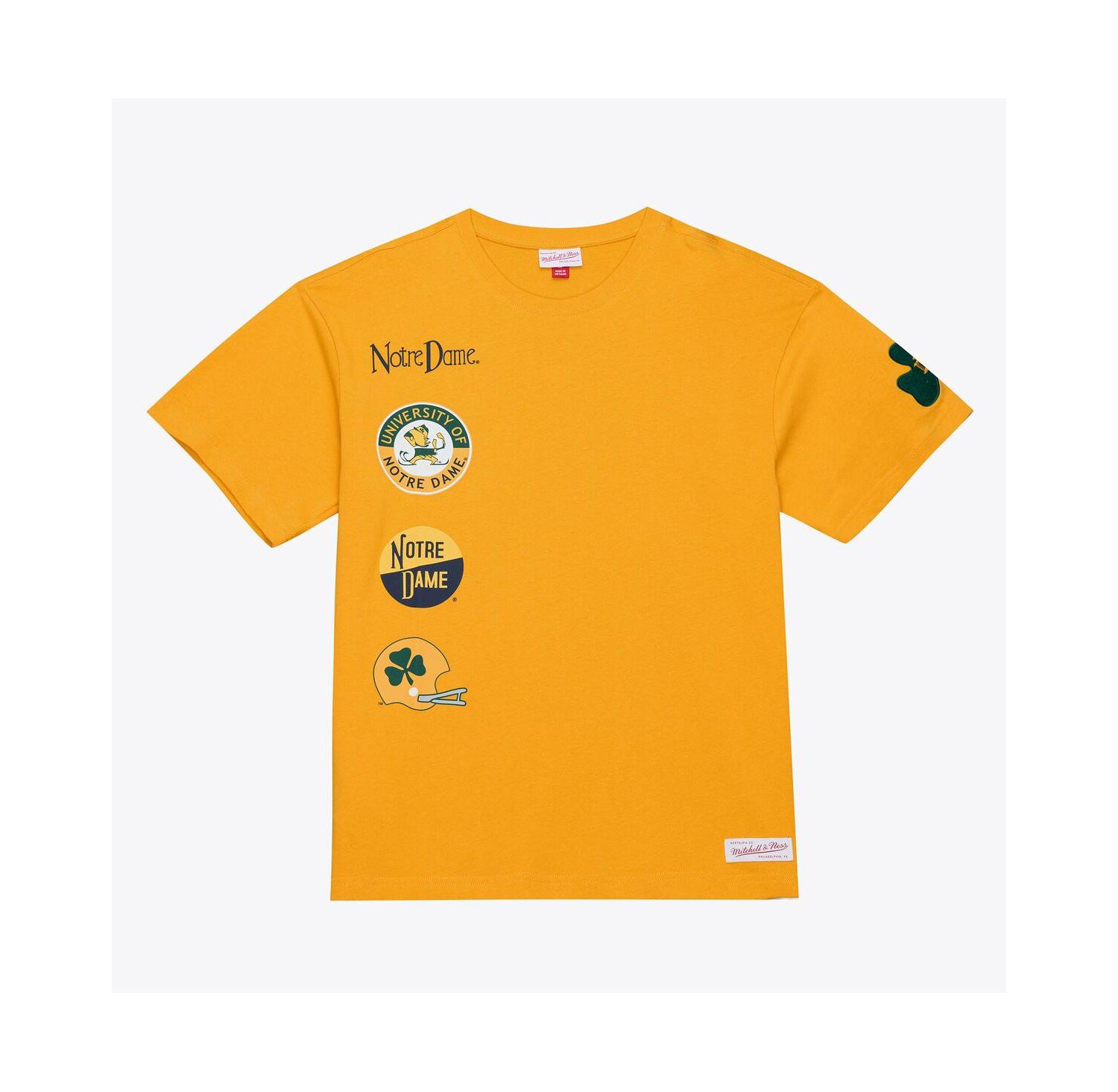 Men's Gold Notre Dame Fighting Irish Double Clutch Premium T-Shirt