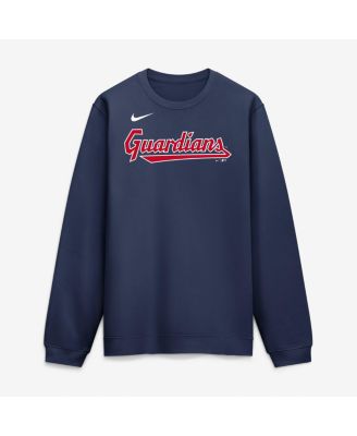 Men's Navy Cleveland Guardians Primetime Wordmark Sweatshirt