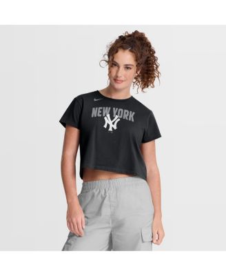 Women's Black New York Yankees Mod Cropped T-Shirt