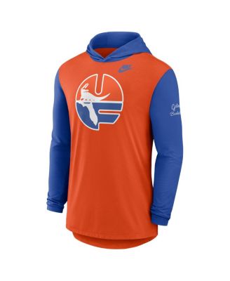 Men's Orange/Royal Florida Gators Campus Legacy Tri-Blend Long Sleeve Hooded T-Shirt