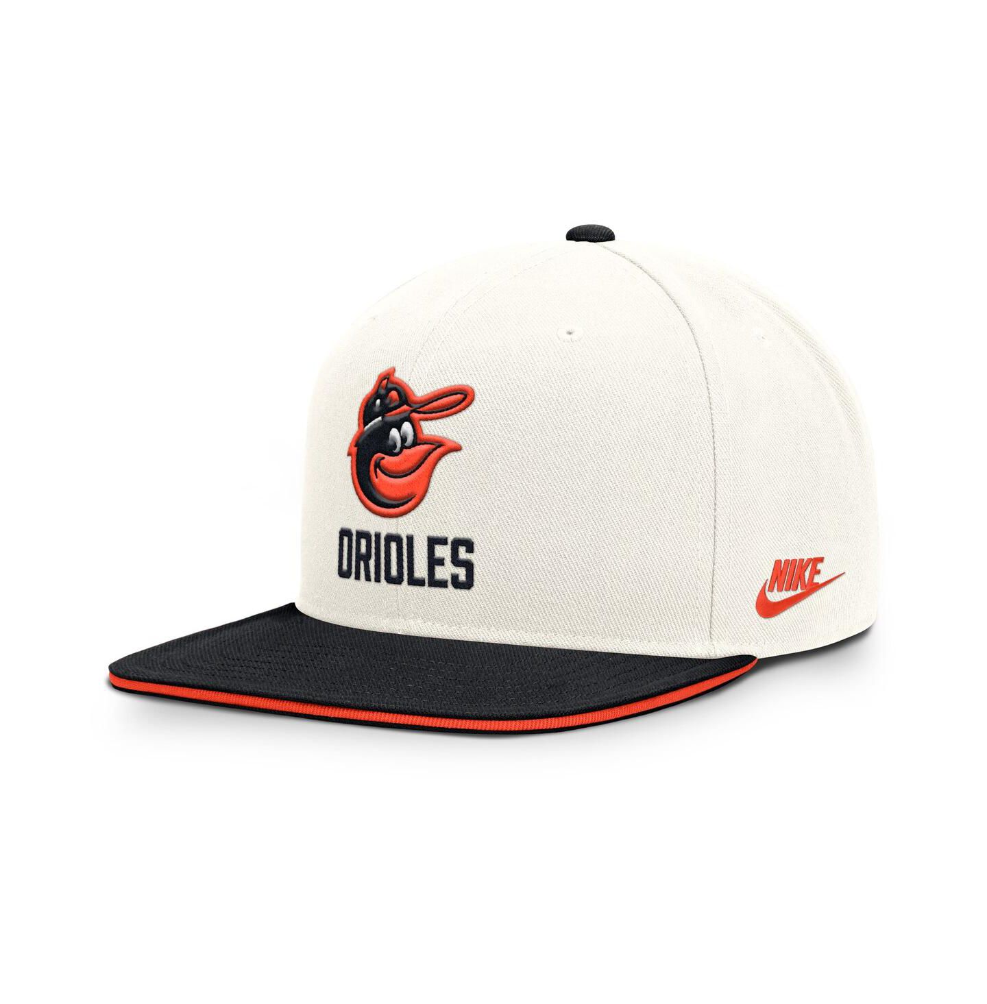 Мужская кепка Nike Cream/Black Baltimore Orioles Cooperstown Pro Dri-FIT Snapback Hat — фото 1