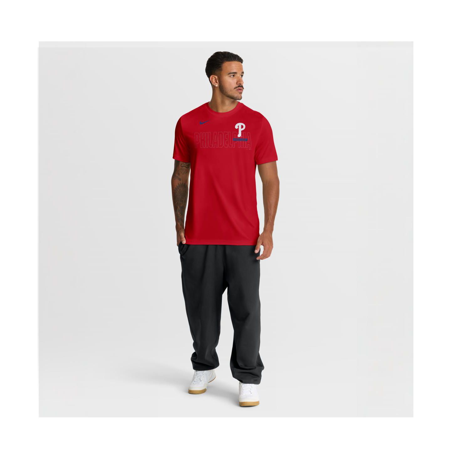 Мужская футболка Nike Red Philadelphia Phillies Knockout Team Legend Dri-FIT — фото 2