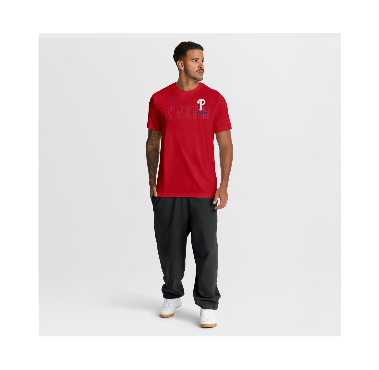 Men's Red Philadelphia Phillies Knockout Team Legend Dri-FIT T-Shirt