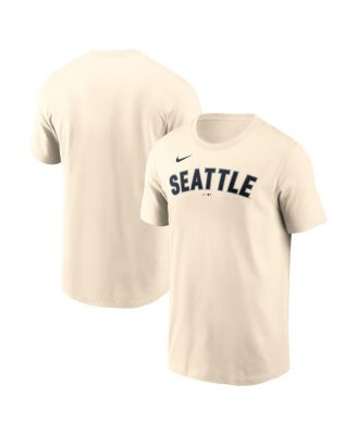 Men's Cream Seattle Mariners Alternate Wordmark T-Shirt