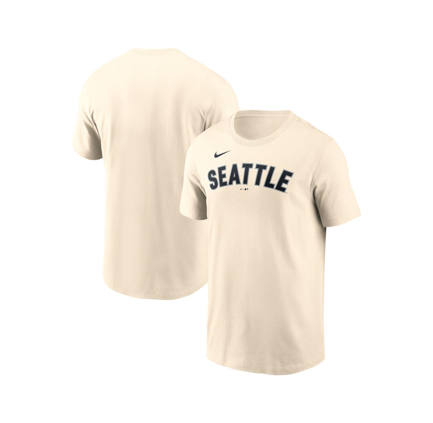 Men's Cream Seattle Mariners Alternate Wordmark T-Shirt