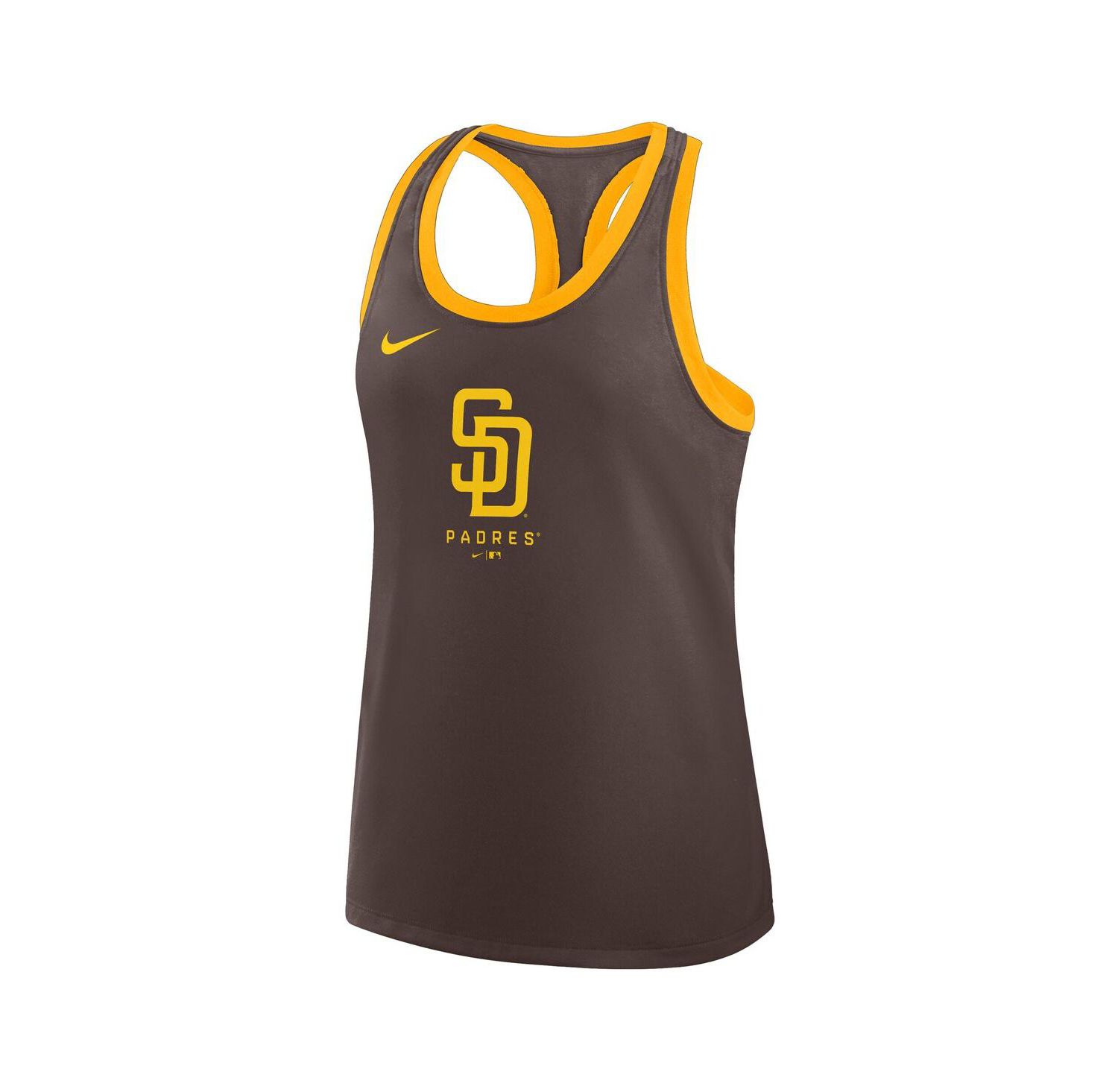 Women's Brown San Diego Padres Tri-Blend Dri-FIT Racerback Tank Top