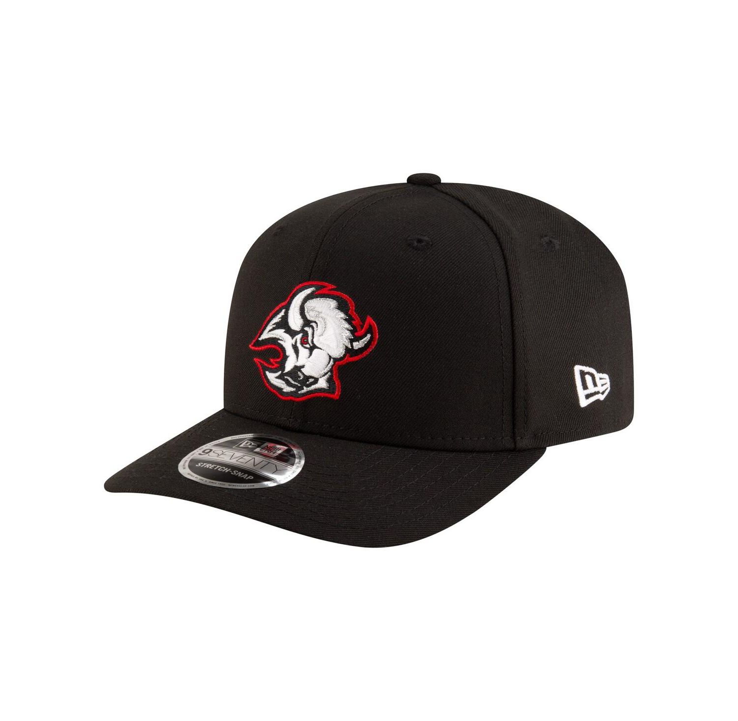 Men's Black Buffalo Sabres 9SEVENTY Stretch-Snap Adjustable Hat