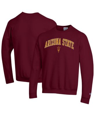 Men's Maroon Arizona State Sun Devils Arch Over Logo Pullover Sweatshirt