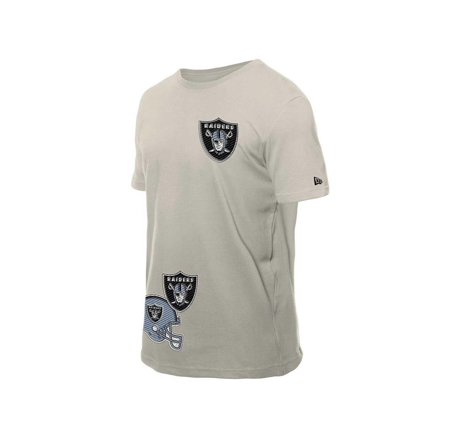 Men's Light Beige Las Vegas Raiders Multi Patch T-Shirt