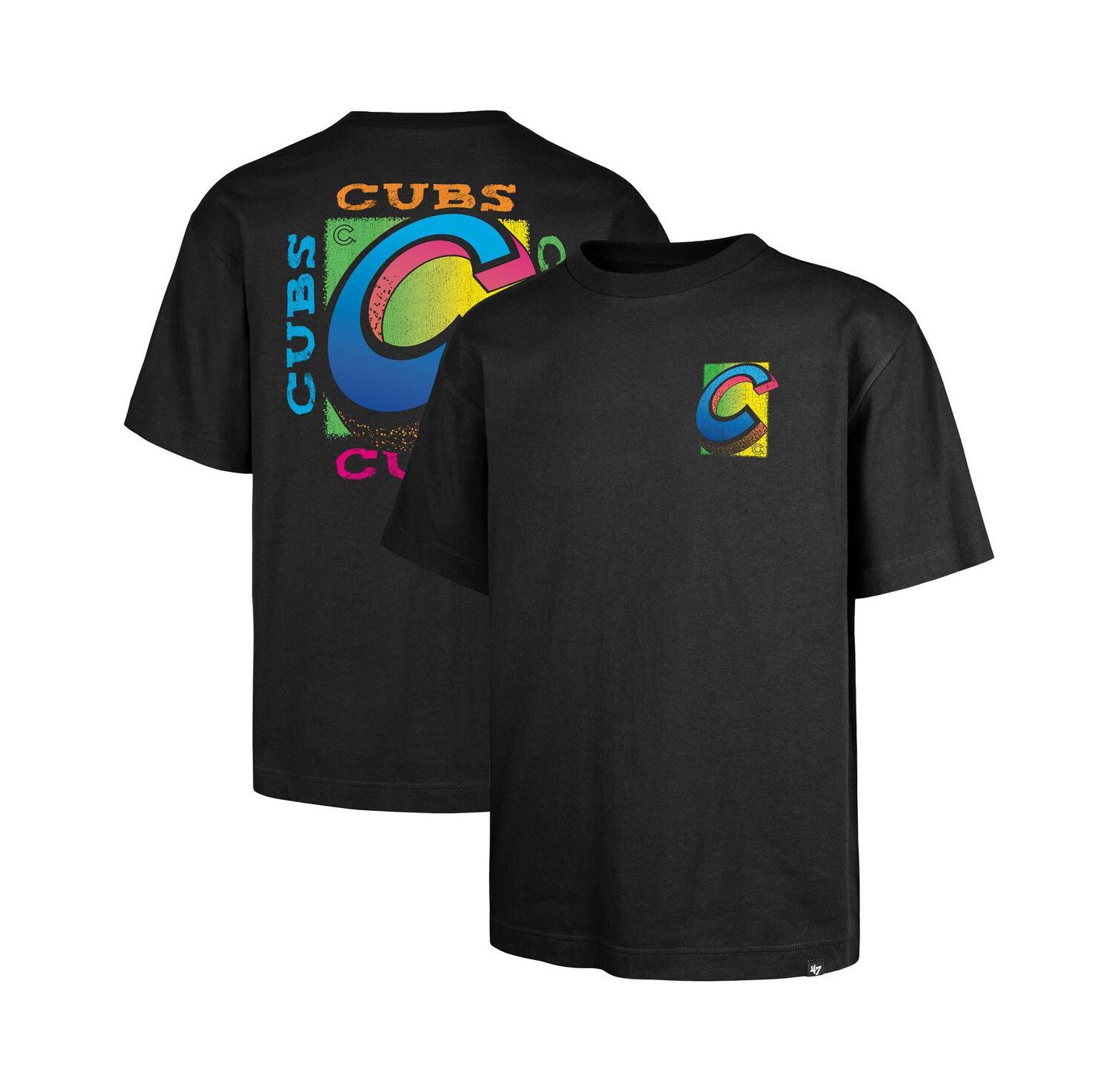 Men's Black Chicago Cubs Sundale Foundation T-Shirt