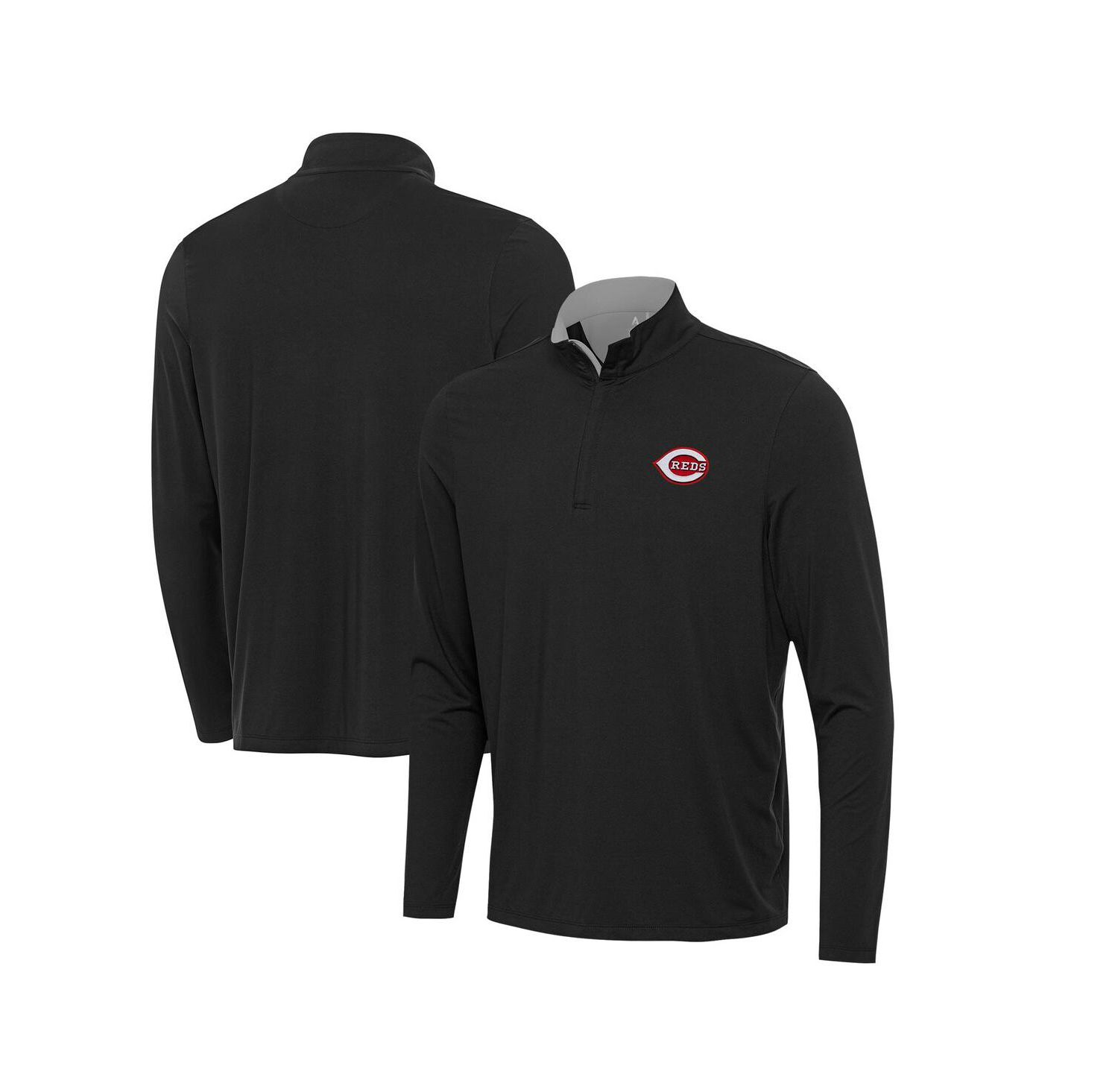 Men's Black Cincinnati Reds Content Quarter-Zip