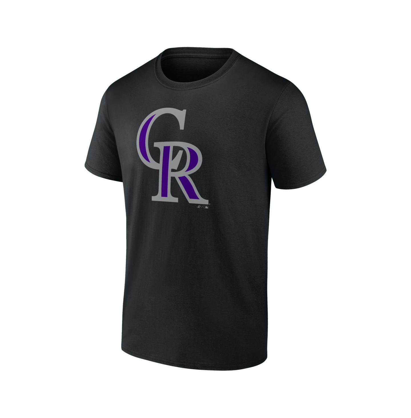 Мужская футболка Logo Athletic Black Colorado Rockies Official Logo — фото 3
