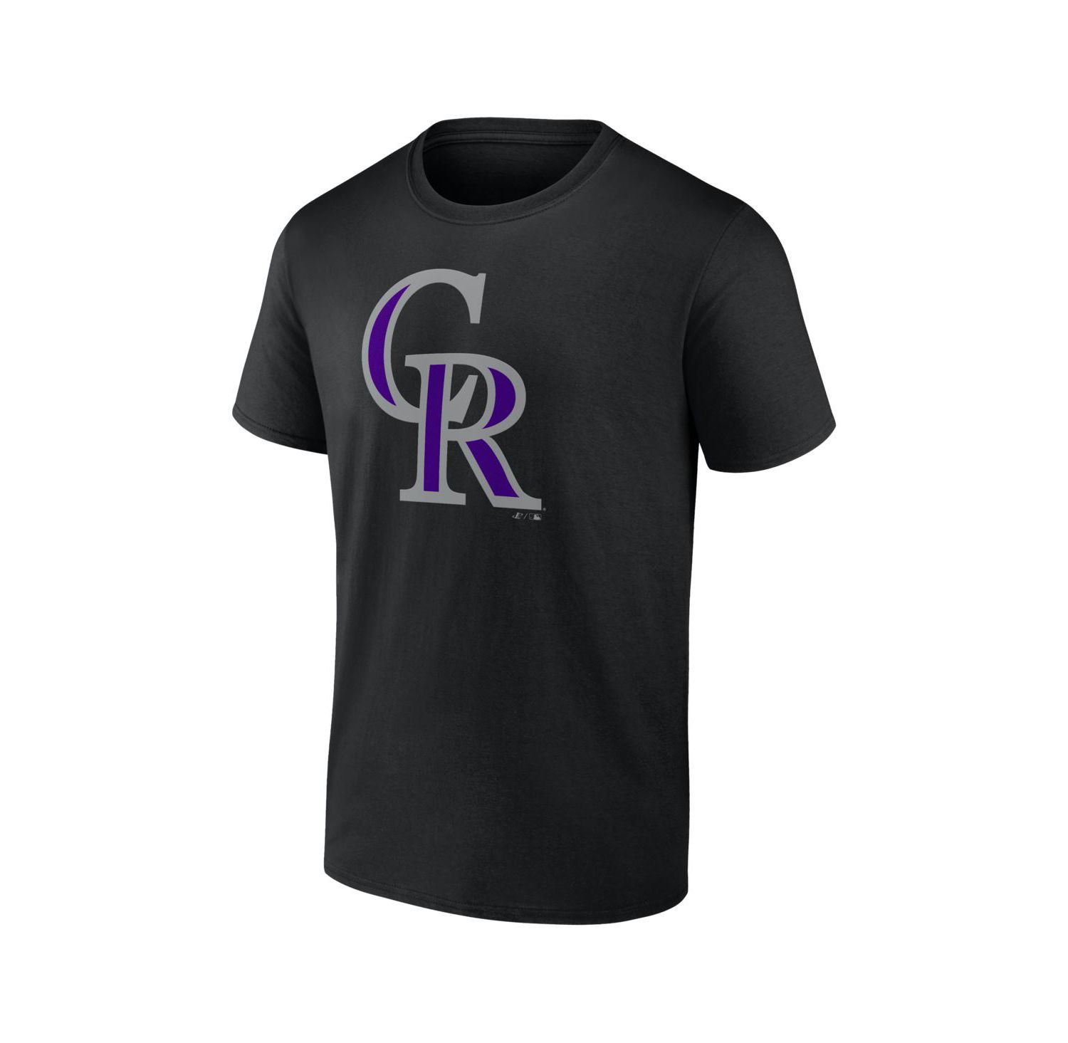 Men's Black Colorado Rockies Official Logo T-Shirt