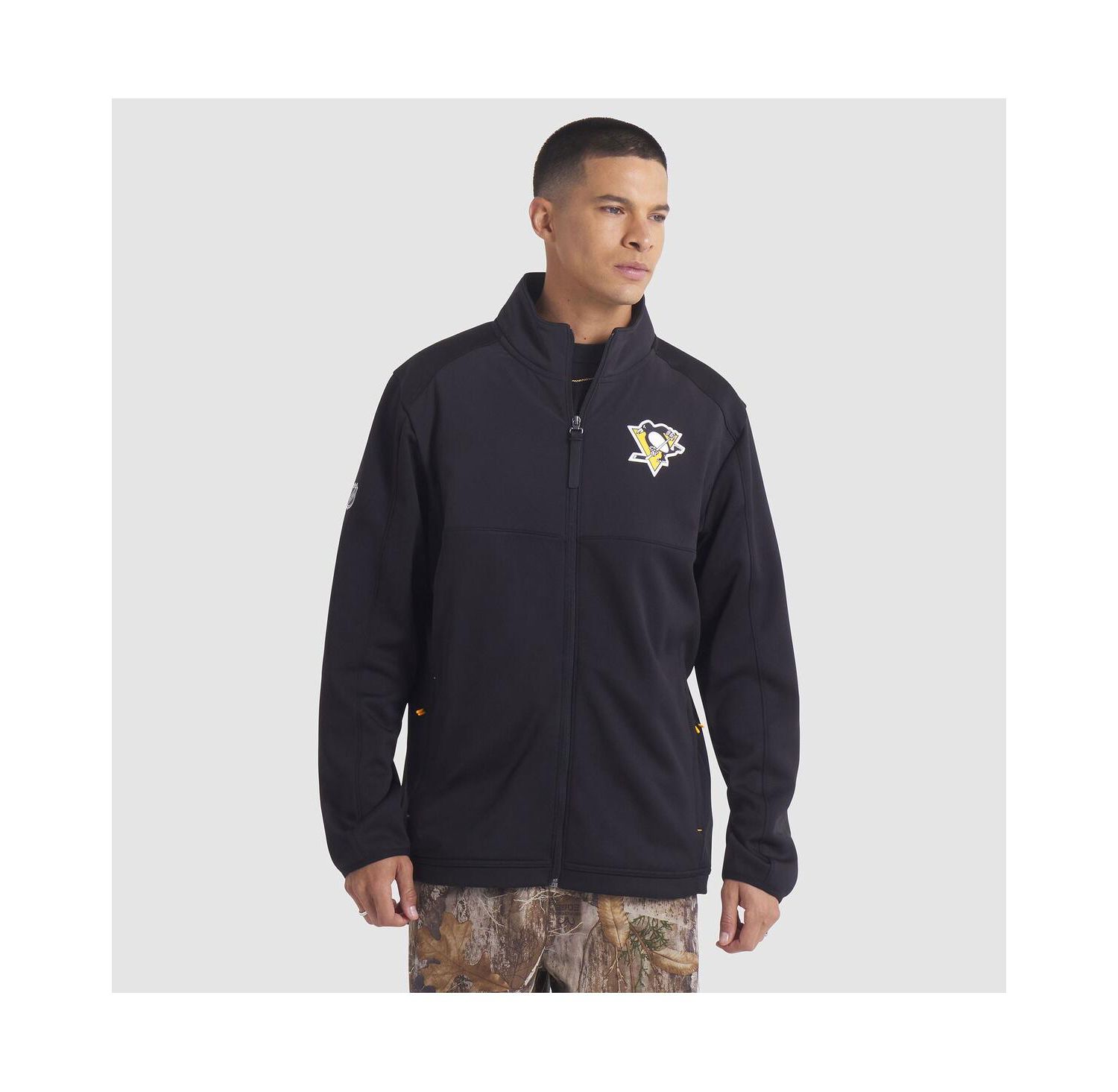 Men's Black Pittsburgh Penguins Authentic Pro Rink Full-Zip Jacket