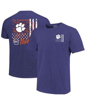 Men's Purple Clemson Tigers Comfort Colors OHT Camo Overlay T-Shirt