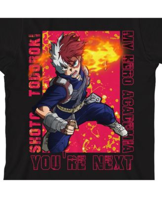 Boys Shoto Todoroki Fighting Pose Youth Short Sleeve Tee