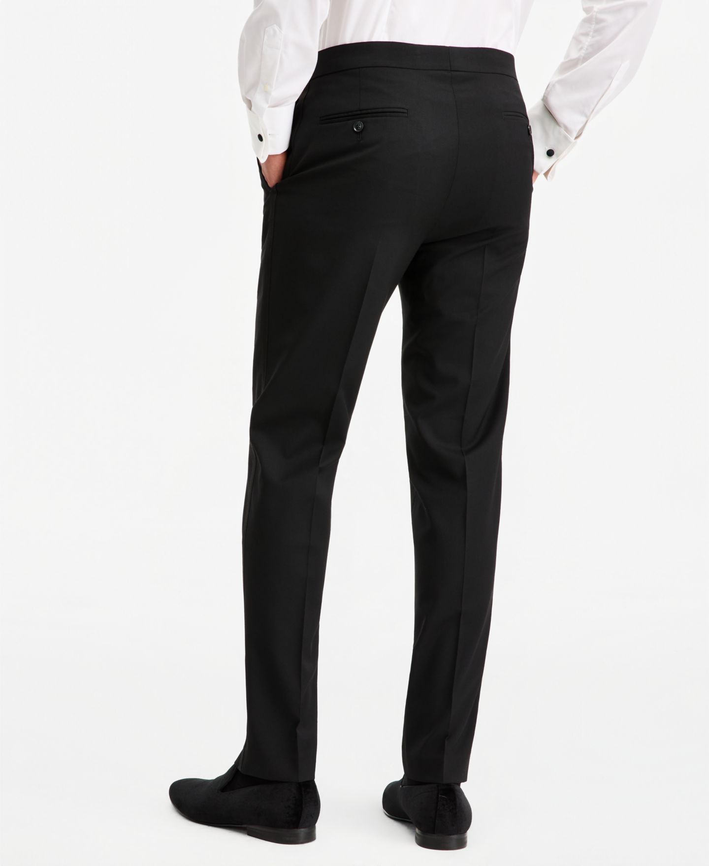 Мужские брюки Tommy Hilfiger Modern-Fit Flex Stretch Black Tuxedo, цвет: Чёрный — фото 4