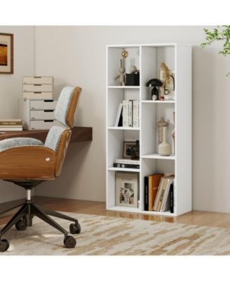 7-Compartment Bookshelf Vertical or Horizontal Storage