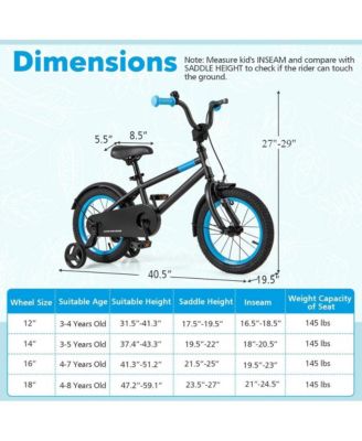 14 Inch Kids Bike with Adjustable Handlebar and Saddle