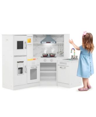 Kids Corner Pretend Kitchen Playset with Separated Washing Basin