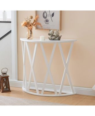 Vienna Console Table - Semicircular Side Coffee Table for Living Room, Bedroom