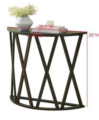 Vienna Console Table - Semicircular Side Coffee Table for Living Room, Bedroom