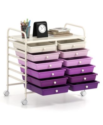 12 Drawers Rolling Storage Cart for Home and Office