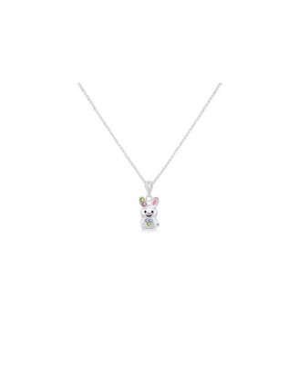 Girls Hypoallergenic Kids Bunny Pendant Necklace