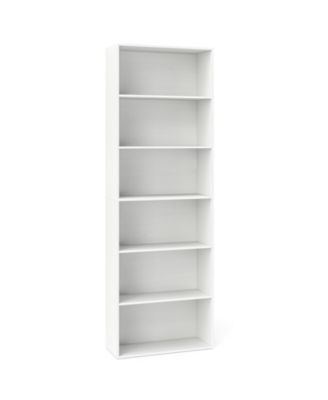 6-Tier Bookcase with 6 Open Shelves and Anti-Toppling Kits