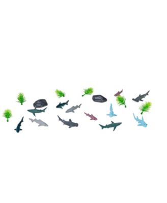 Shark Mini Bucket, Toy Figuries, Kids Gifts, Shark Party Supplies, Shark, 20 Piece Playset