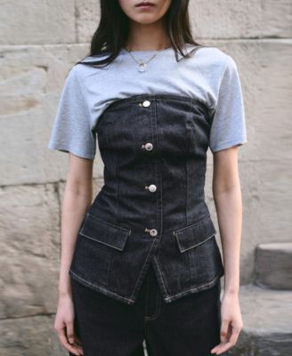 Women's Strapless Denim Top