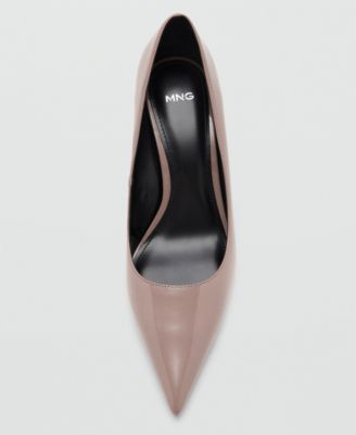 Women's Patent Leather Effect Pointed-Toe Court Shoes