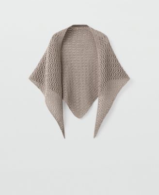 Women's Open-Worked Knit Shawl