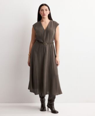 Women's Double-Belted A-Line Dress