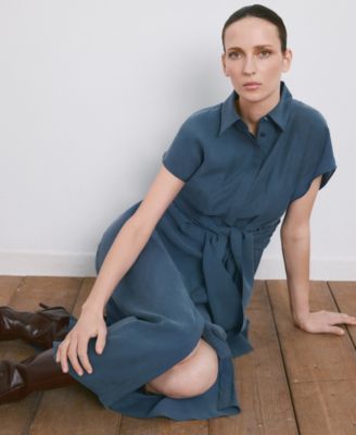Women's Belt Shirt Dress