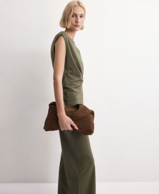 Women's Elastic Waist Straight-Fit Pants