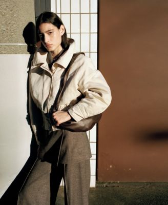 Women's Gathered Waist Oversized Jacket