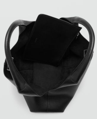 Women's Stitching Detail Leather Shoulder Bag