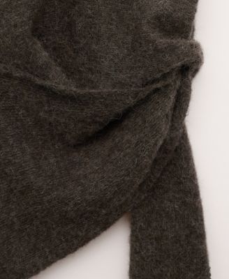 Women's Asymmetrical Semi-Sheer Alpaca Top