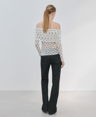 Women's Polka-Dot Strapless Shirt