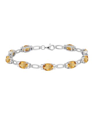 Lab Grown Ruby (8-3/4 ct. t.w.) & Lab Grown White Sapphire (3/4 ct. t.w.) Bracelet in Sterling Silver (Also Available in Multi-Stones)