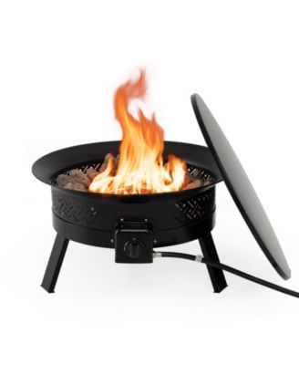 24.5 Inch Portable Propane Fire Pit with Carry Strap and Folding Legs