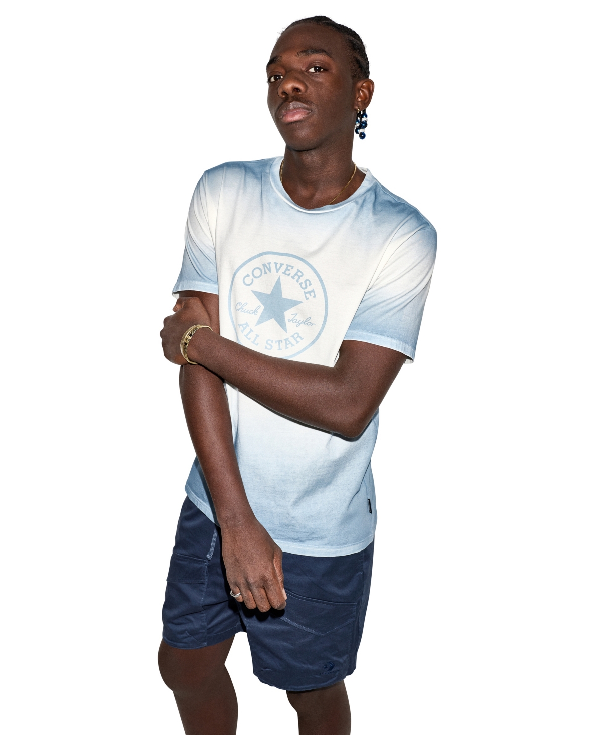 Converse Men's Regular-Fit Short-Sleeve Crewneck T-Shirt - Clear Skies
