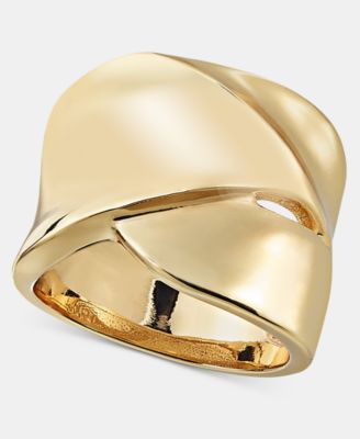 Silver-Tone Sculptural Molded Ring